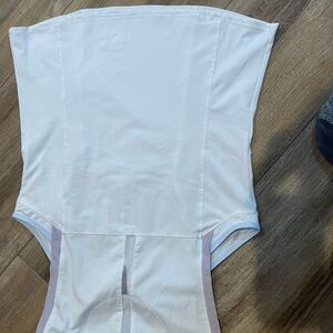 Lucky in Love White and Lavender Women's Jersey Top